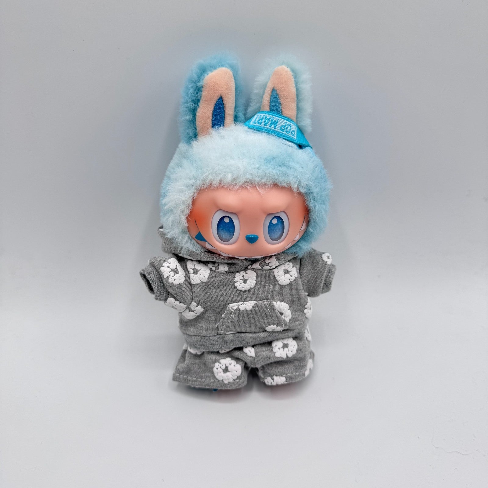 Labubu Grey Denim Tears Outfit Set (Doll Not Included)